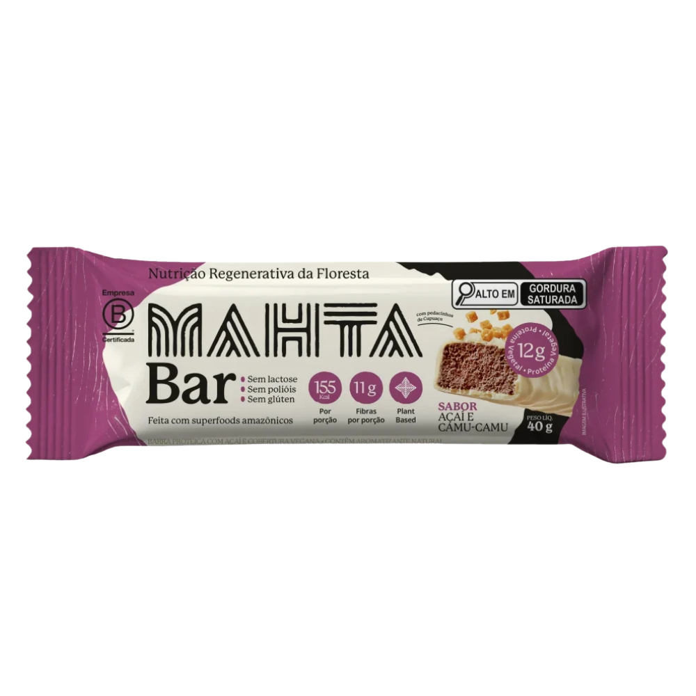 Barra de Proteína Açaí e Camu Camu Mahta 40g Mahta