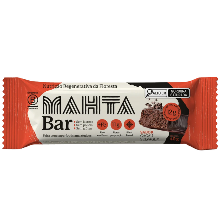 Barra de Proteína Cacau Selvagem Mahta 40g Mahta