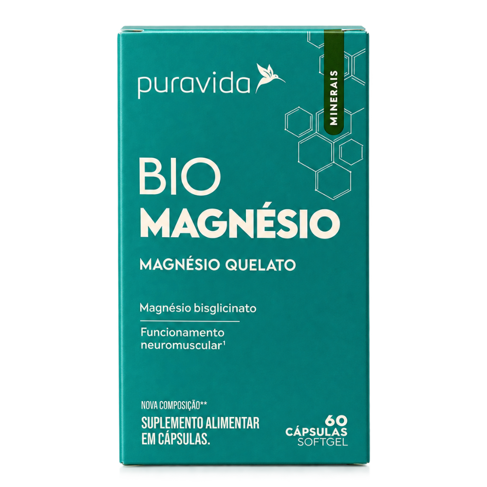 Bio Magnésio 60 cápsulas Pura Vida Puravida