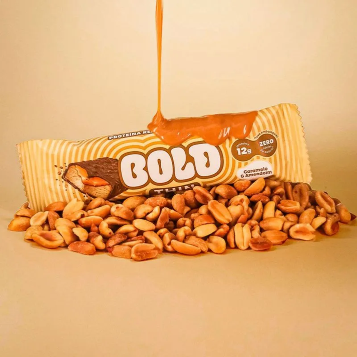 Barra Bold Thin Caramelo e Amendoim 40g Bold