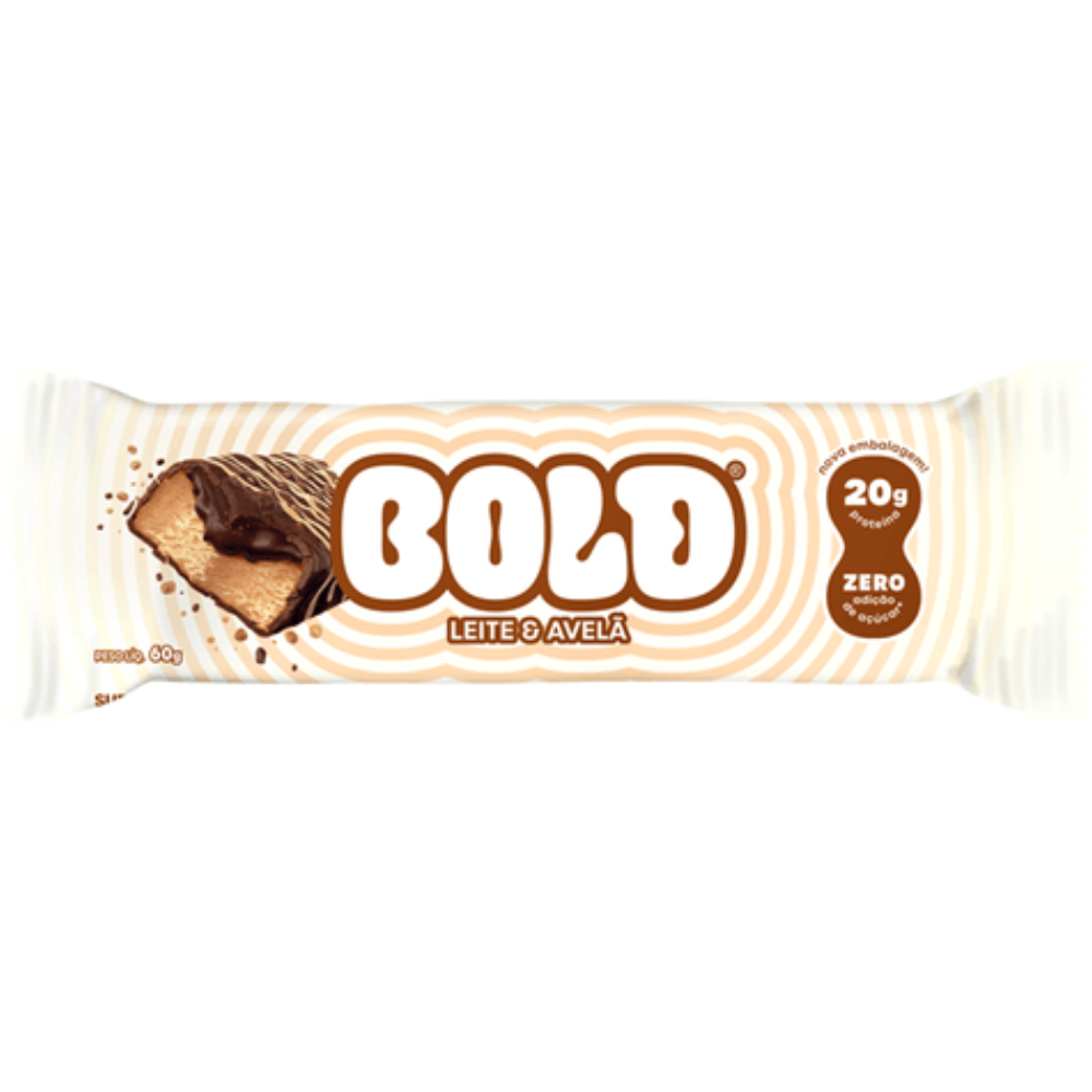 Barra Bold Bar Leite e Avelã 60g Bold