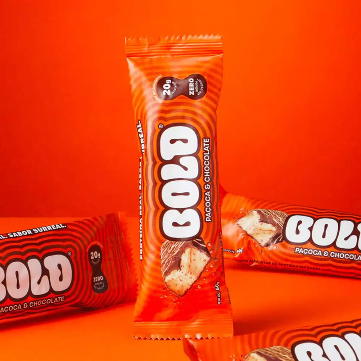 Barra Bold Bar Paçoca e Chocolate 60g Bold
