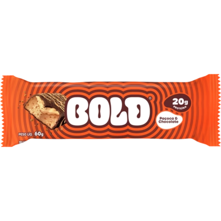Barra Bold Bar Paçoca e Chocolate 60g Bold