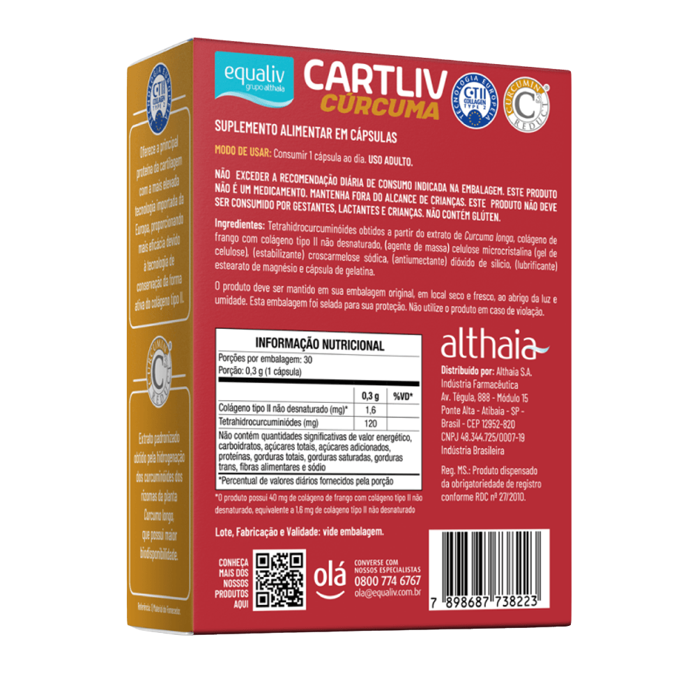 Cartliv Cúrcuma 30 Cápsulas Equaliv