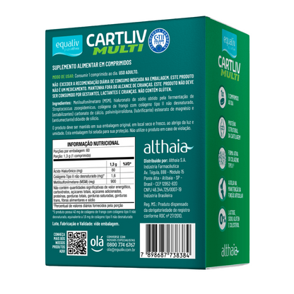 Cartliv Multi + Ha Colágeno Tipo 2 60 Cáps Equaliv