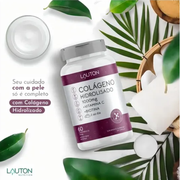 Colágeno Hidrolisado 1000mg 60 Cápsulas Lauton Lauton