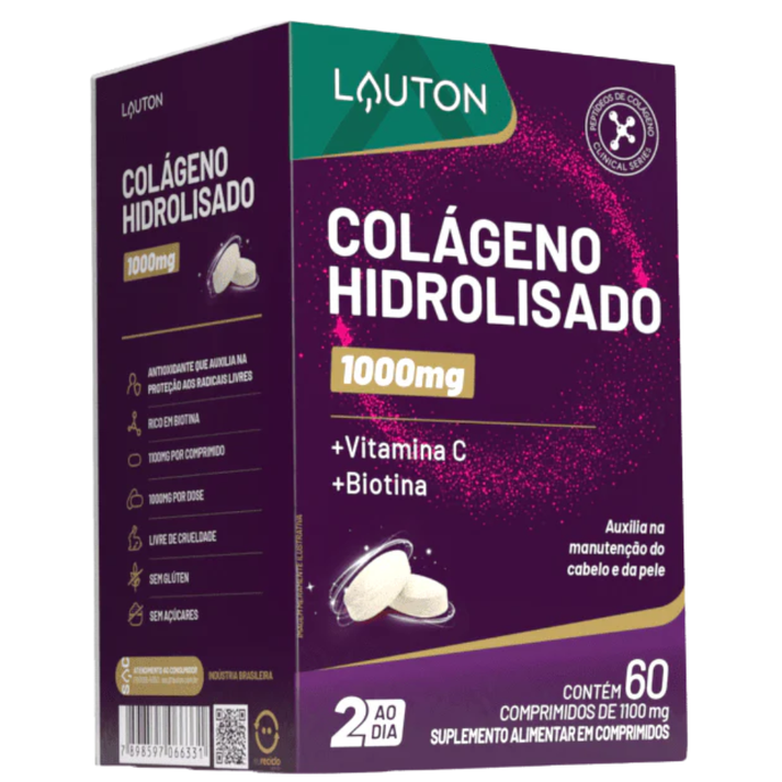 Colágeno Hidrolisado 1000mg 60 Cápsulas Lauton Lauton