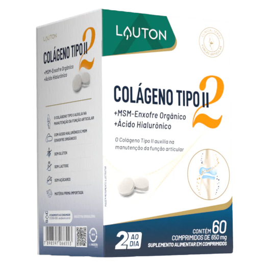 Colágeno Tipo II - 60 Cápsulas Lauton