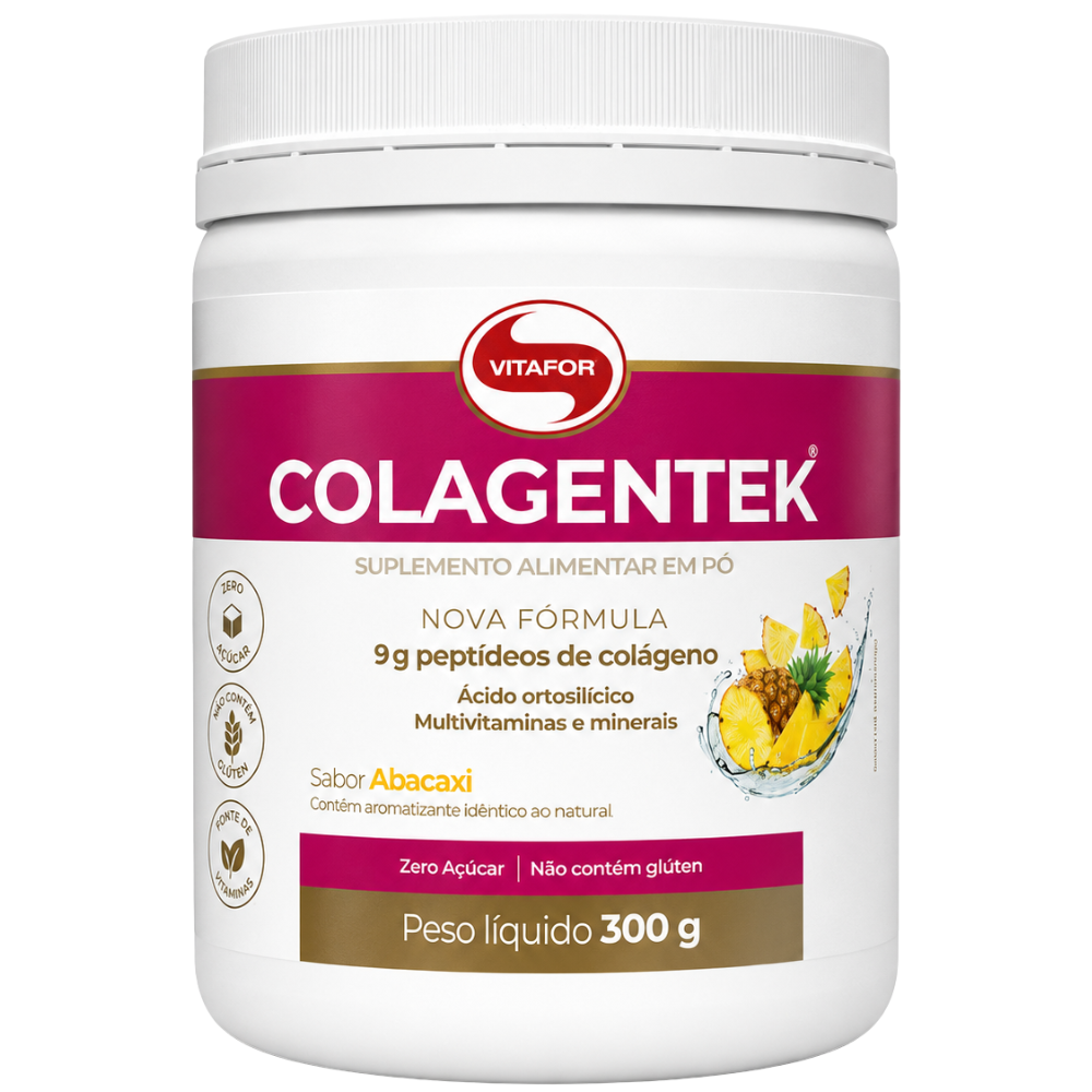 Colagentek Colágeno Hidrolisado Abacaxi 300g Vitafor Vitafor