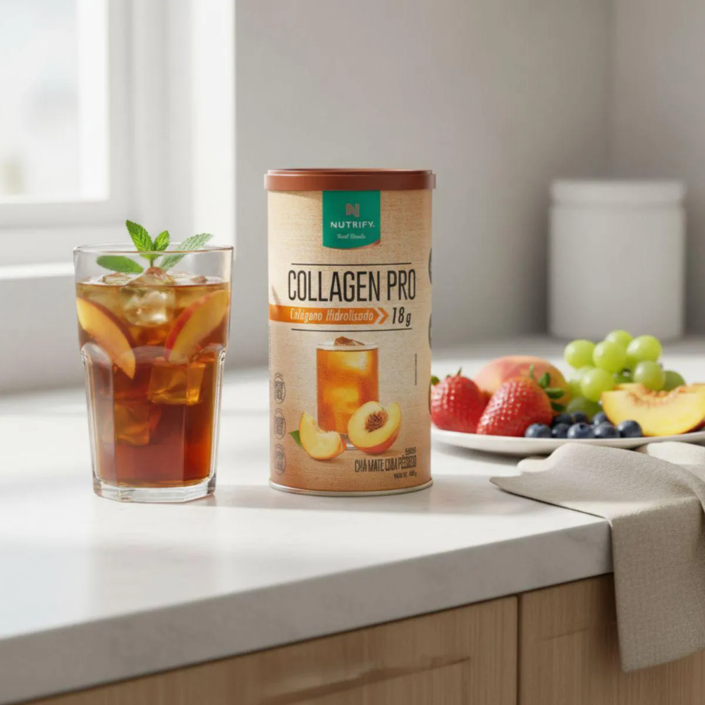 Collagen Pro 450g Chá Mate Com Pêssego Nutrify Nutrify
