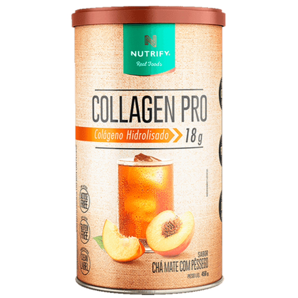 Collagen Pro 450g Chá Mate Com Pêssego Nutrify Nutrify