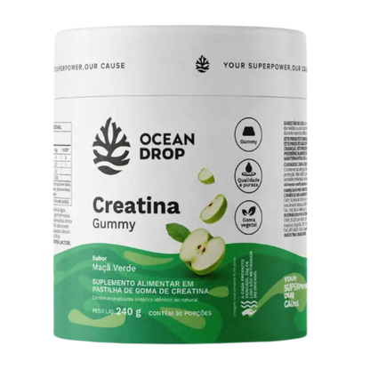 Creatina Gummy Maça Verde 30 Gomas Ocean Drop Ocean Drop