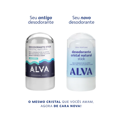 Desodorante Stick Cristal Natural 60g Alva