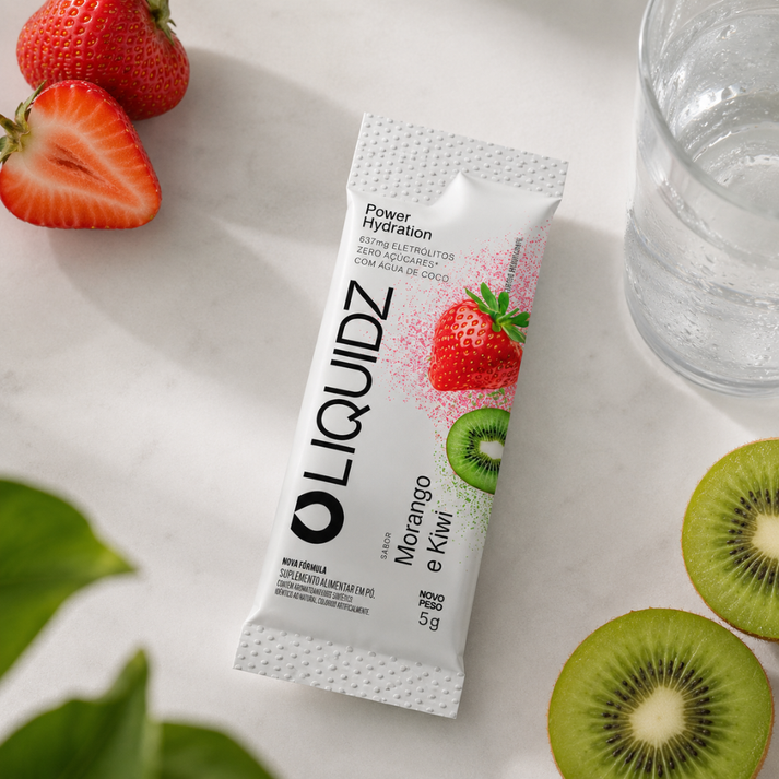 Eletrólitos em Pó Morango e Kiwi Liquidz 5g Liquidz