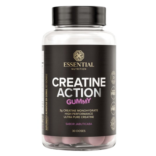 Creatine Action Gummy sabor jabuticaba 30 gomas Essential Nutrition