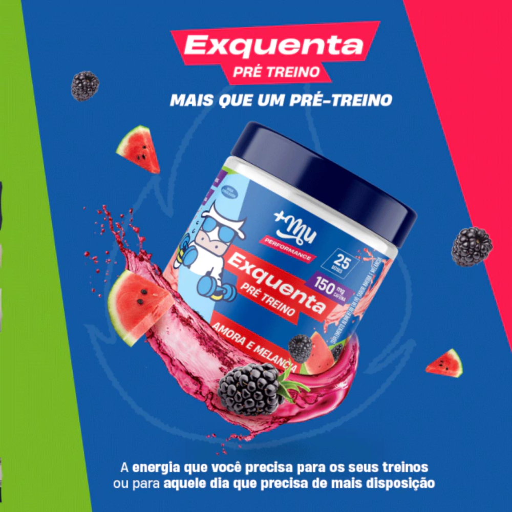 Exquenta Pré Treino Amora e Melancia Mais Mu MAISMU