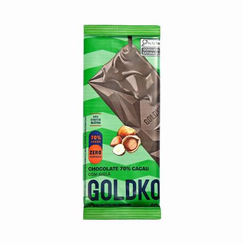 Barra de Chocolate 70% Cacau com Avelã Goldko Goldko