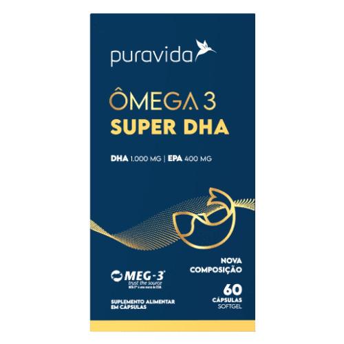 Ômega 3 Super DHA 60 Cápsulas 1000mg Puravida Puravida