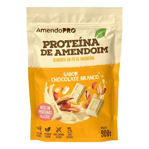 Proteína de Amendoim Sabor Chocolate Branco Amendopro 900g