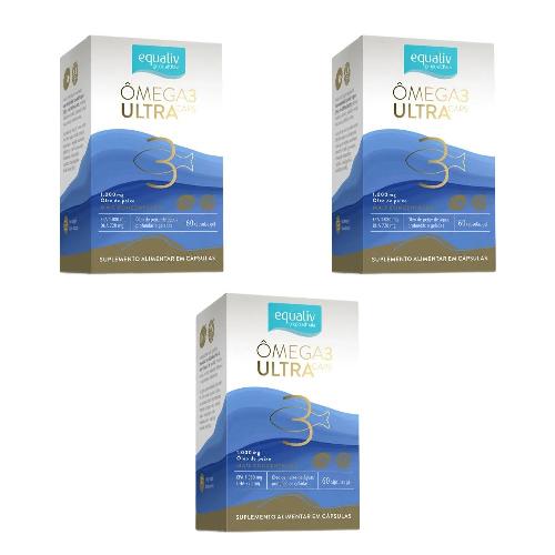 Kit 3 Ômega 3 Ultra 60 Cápsulas Equaliv