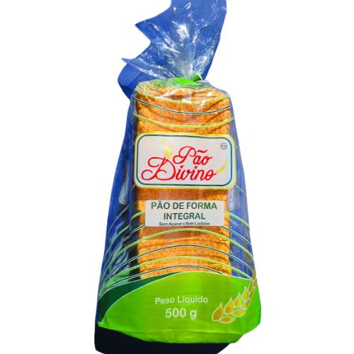 Pão de forma integral 500gr Pão divino Pao Divino