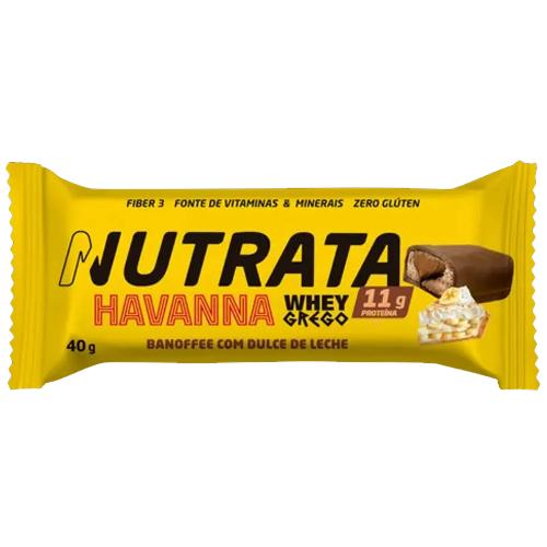 Whey Grego Bar Nutrata Banoffee Havana 40g Banana Brasil