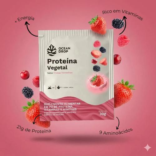 Proteína Vegetal Morango 30g Ocean Drop Ocean Drop