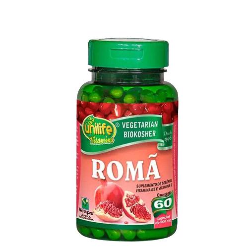Romã com Vitaminas 500mg 60 Cápsulas Unilife