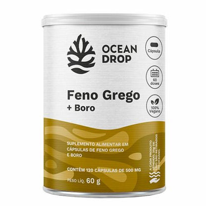 Feno Grego + Boro 120 Capsulas 500g Ocean Drop