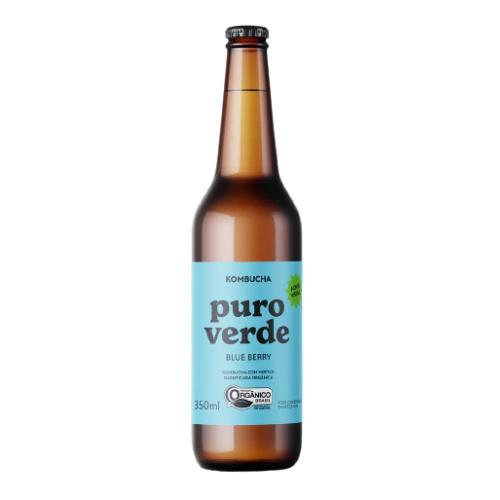 Kombucha Chá Verde com Mirtilo 350ml Puro Verde