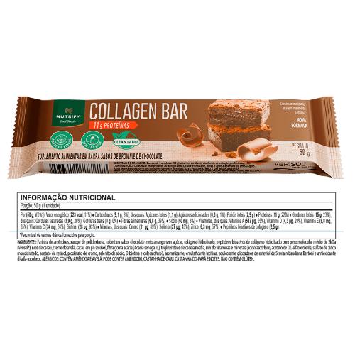 Collagen Bar Brownie de chocolate 50g Nutrify