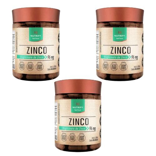 Kit 3 Zinco 96MG 60 Cápsulas Nutrify