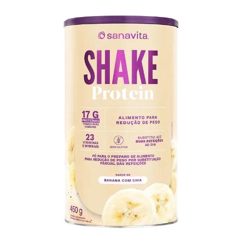 Shake Protein Banana com Chia 450g Sanavita