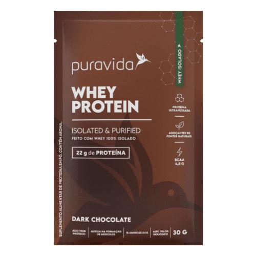Whey Protein Isolado 30g Dark Chocolate Puravida Puravida