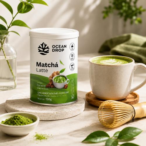 Matchá Latte Ocean Drop Sabor Chai 150g Ocean Drop