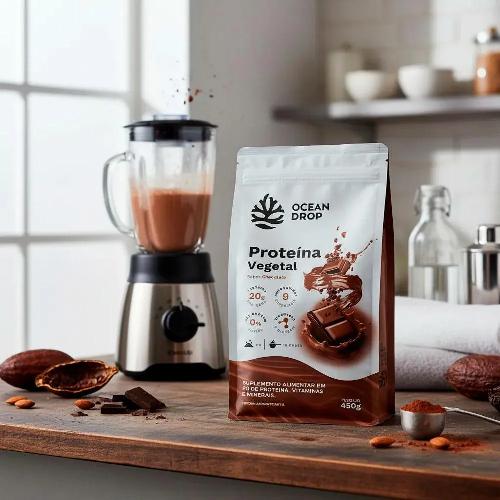Proteína Vegetal Chocolate Ocean Drop 450g Ocean Drop