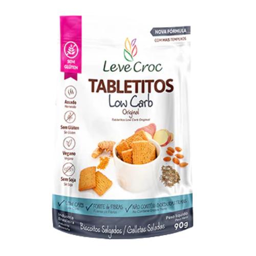 Biscoito Tabletitos Low Carb Original 90gr Leve Croc