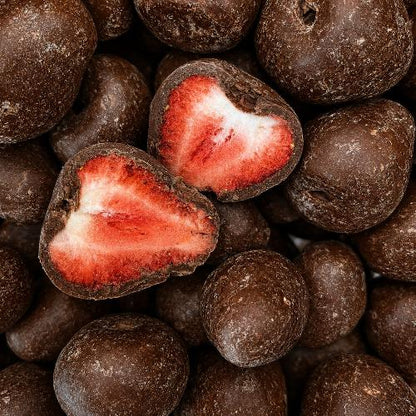 Chips de Morango com Chocolate Meio Amargo Zero 100g Emporio Aurea
