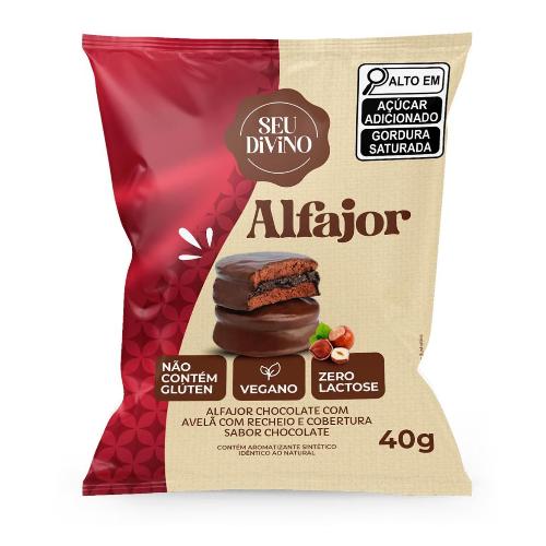Alfajor Avelã e Chocolate 40g Seu Divino