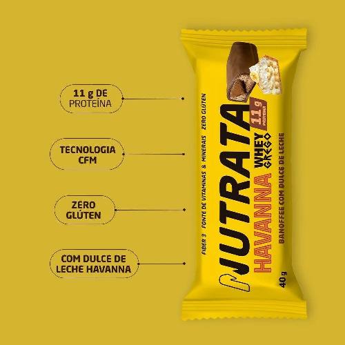 Whey Grego Bar Nutrata Banoffee Havana 40g Banana Brasil