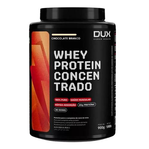 Whey Protein Concentrado Chocolate Branco 900g Dux Dux