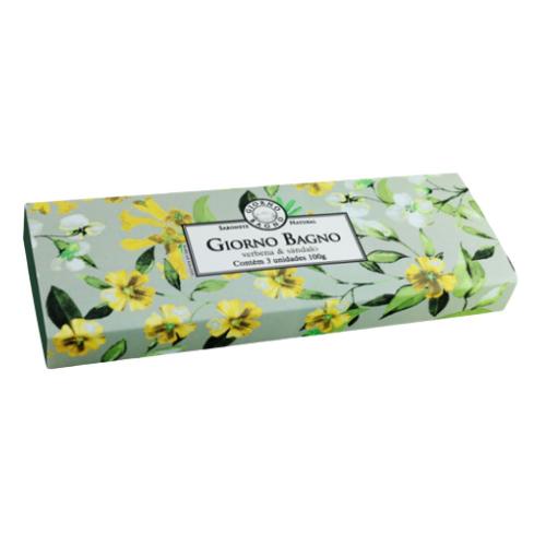 Sabonete Barra Verbena & Sândalo 3 unidades Giorno Bagno
