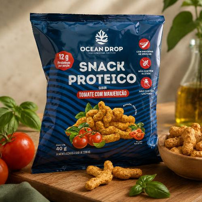 Snack Proteico 40g Sabor Tomate com Manjericão Ocean Drop Ocean Drop