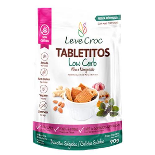 Biscoito Tabletitos Low Carb Alho e Manjericão 90g Leve Croc