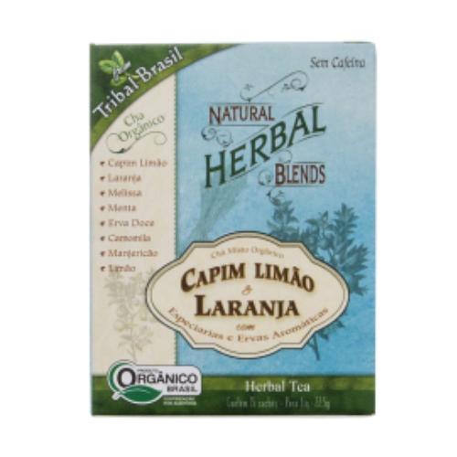 Chá de Capim Limão e Laranja Orgânico 15 sachês Tribal Brasil