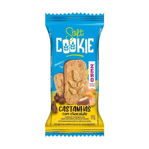 Soft Cookie Castanhas com Chocolate 17g