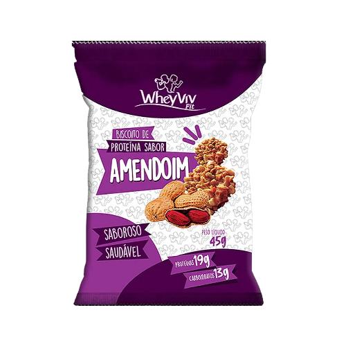 Biscoito Proteico de Amendoim 45g Whey Viv