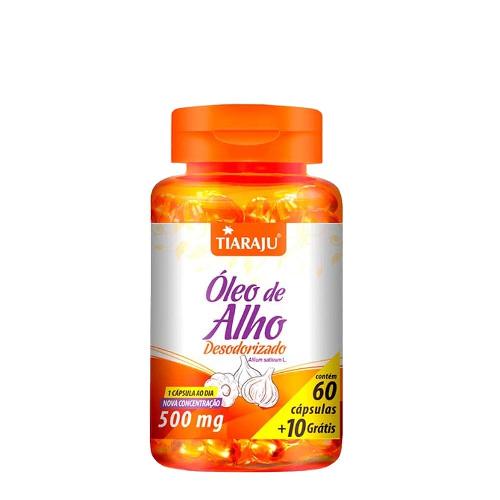 Óleo de Alho Desodorizado  60 Cápsulas de 500mg Tiaraju