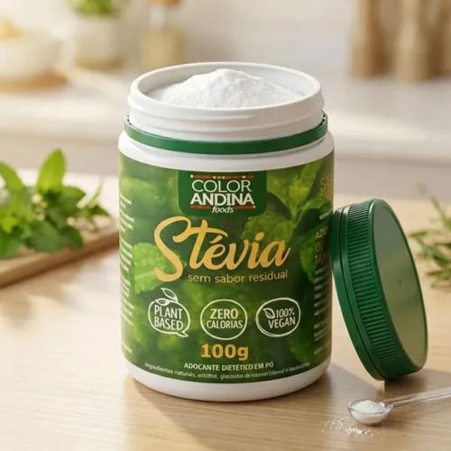 Adoçante Stévia Cristal 100g Color Andina Color Andina