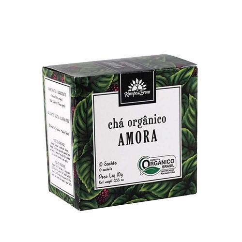 Chá Orgânico Amora 10 Sachês Kampo de Ervas
